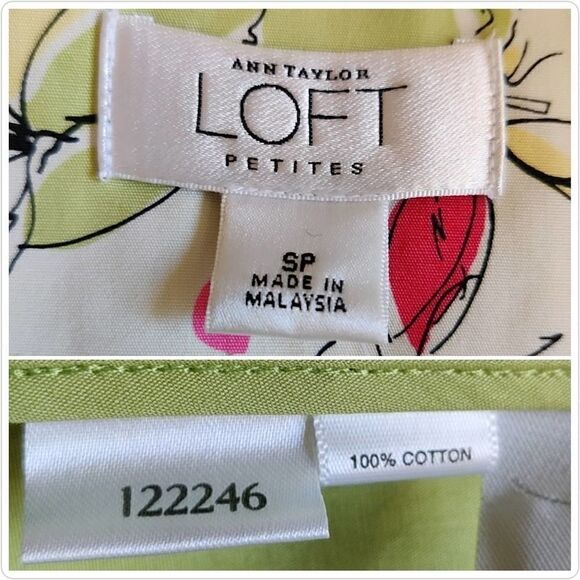 Ann Taylor LOFT apple print trench coat sz SP - Picture 12 of 12